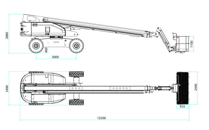 Телескопический подъемник TB28J Plus HV Market