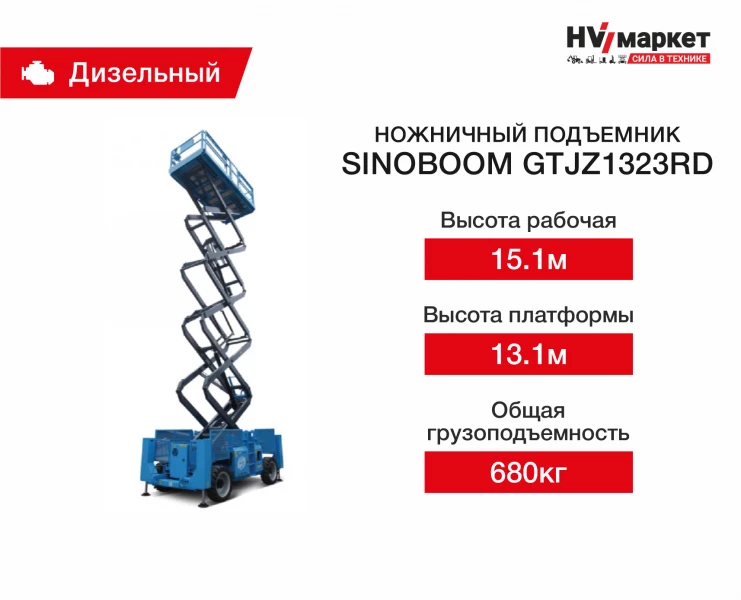 Ножничный подъемник Sinoboom GTJZ1323RD HV Market