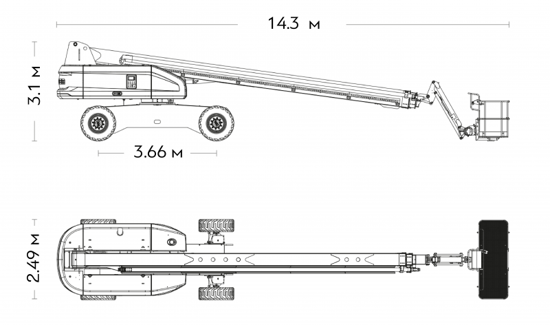 Телескопический подъемник TB32J PLUS HV Market