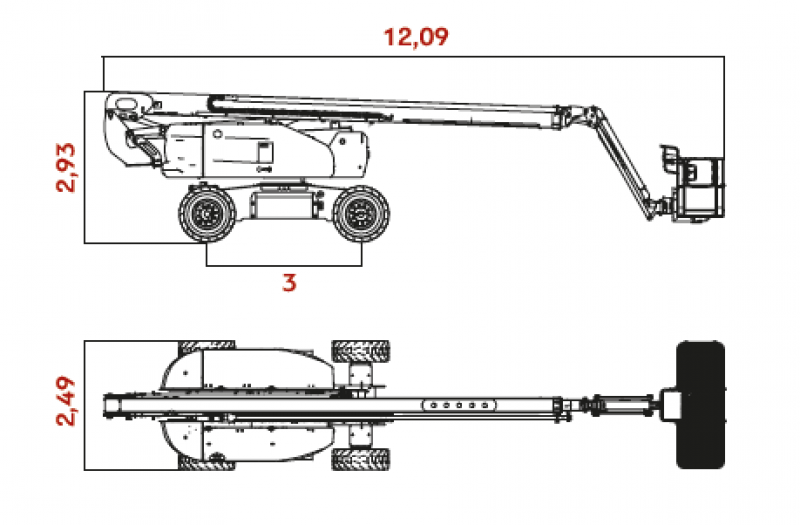 Коленчатый подъемник Sinoboom AB26PLUS HV Market