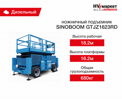 Ножничный подъемник Sinoboom GTJZ1623RD HV Market